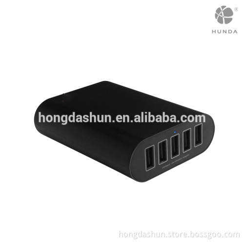 HUNDApower 50W 10A 5port USB Charger multi Charging Station with iSmart Technology support tablet and android phone fast power